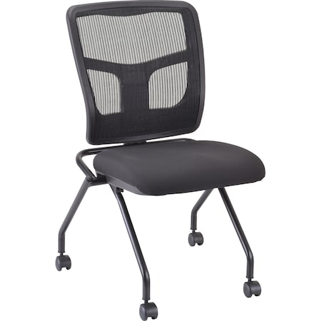 Lorell Chair, Fabric Seat, Mesh Back, Metal Frame, PK2 84385